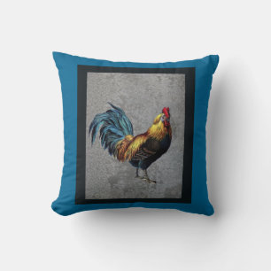 Colourful Bantam Rooster Cushion