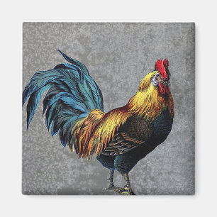 Colourful Bantam Rooster Magnet
