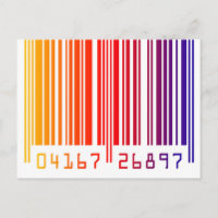 Colourful Barcode Postcard