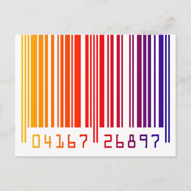 Colourful Barcode Postcard (Front)