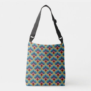 Colourful Bargello Embroidery Boho Chic Pattern Crossbody Bag