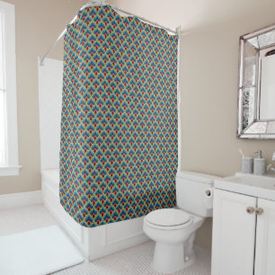 Colourful Bargello Embroidery Boho Chic Pattern Shower Curtain