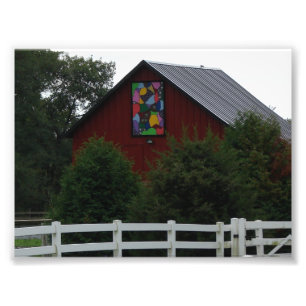 Colourful Barn Quilt Photo Print