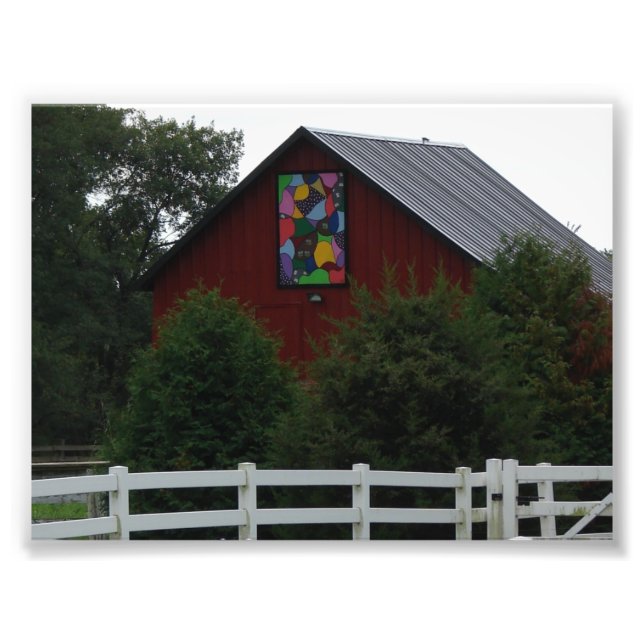 Colourful Barn Quilt Photo Print (Front)