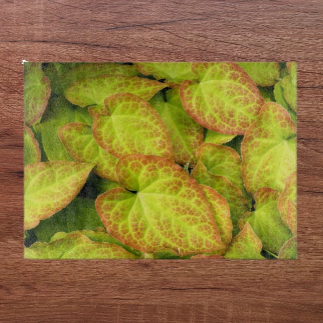 Colourful Barrenwort Plant Leaves Floral Cutting Board (In Situ)