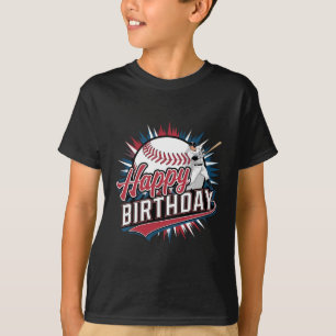 Colourful Baseball Birthday T-Shirt