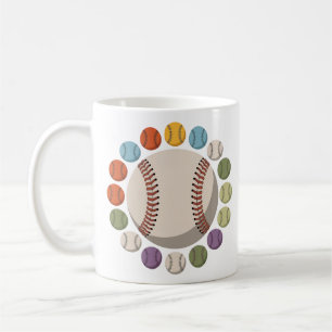 Colourful Baseball Circle Coffee Mug