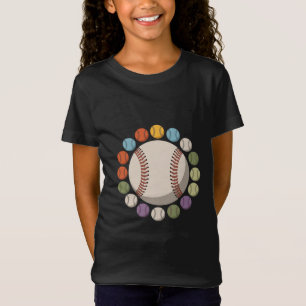  Colourful Baseball Circle T-Shirt