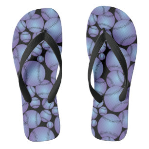 Colourful Baseballs Flip Flops