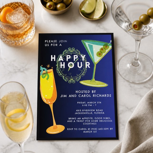 Colourful Basic Happy Hour Invitation (Creator Uploaded)