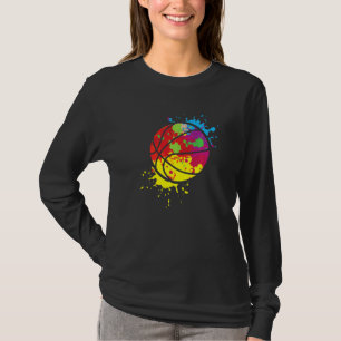 Colourful Basketball Ball Sports Player Team Coach T-Shirt