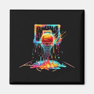 Colourful Basketball Dripping Colour Splash Hoop N Magnet