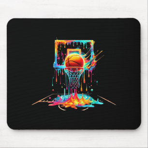 Colourful Basketball Dripping Colour Splash Hoop N Mouse Mat