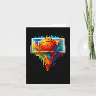 Colourful Basketball Tie Dye Colour Splaank Top Card