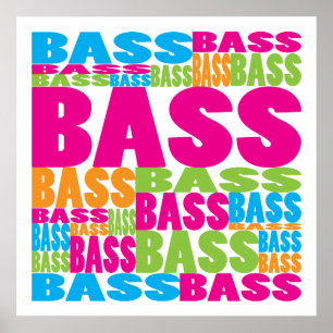 Colourful Bass Poster