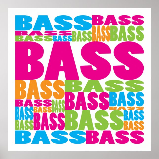 Colourful Bass Poster (Front)