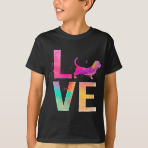 Colourful Basset Hound Dog Mum Gifts Basset Hound T-Shirt