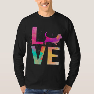 Colourful Basset Hound Dog Mum Gifts Basset Hound T-Shirt