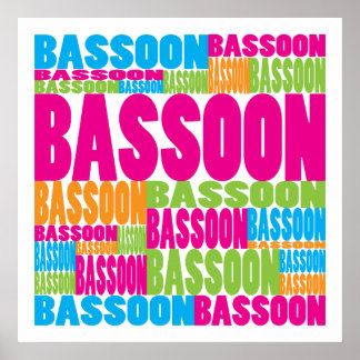 Colourful Bassoon Poster