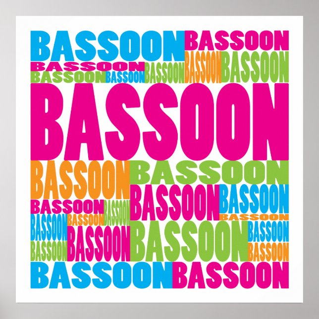 Colourful Bassoon Poster (Front)