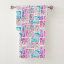 Colourful Bath Towels Set