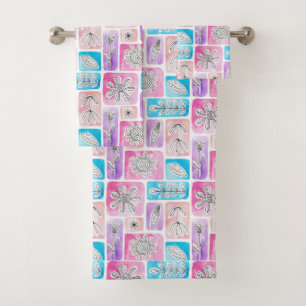 Colourful Bath Towels Set