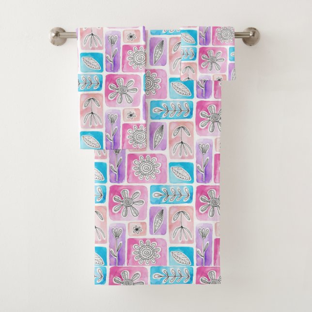 Colourful Bath Towels Set (Insitu)