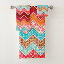 Colourful Bath Towels Set