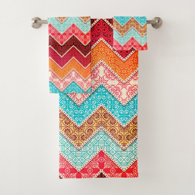 Colourful Bath Towels Set (Insitu)