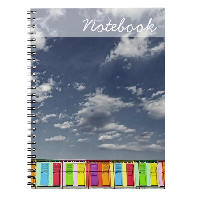 Colourful bathing huts Notebook (Front)