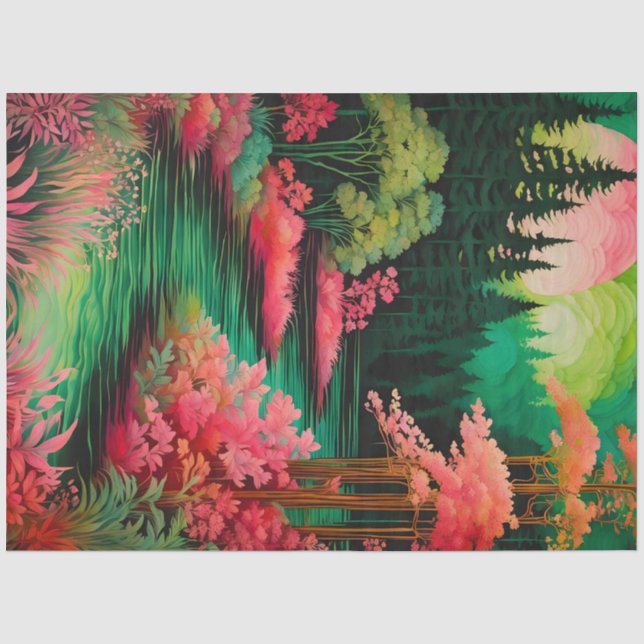 Colourful Batik Forest Art Tissue Paper (Front)