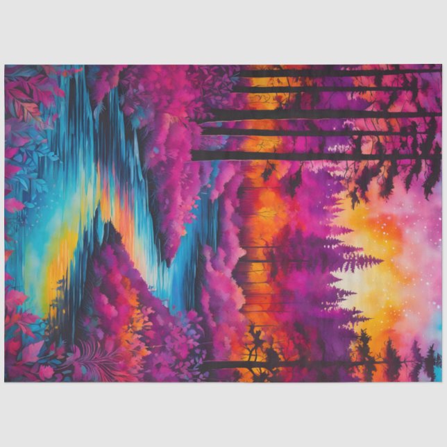 Colourful Batik Forest Art Tissue Paper (Front)