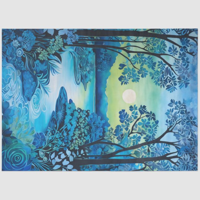 Colourful Batik Forest Art Tissue Paper (Front)