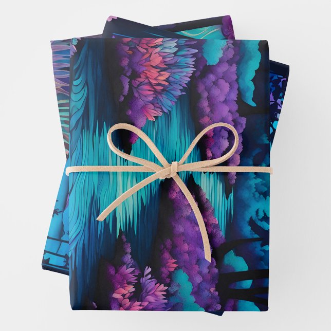 Colourful Batik Forest Art Wrapping Paper Sheets (Creator Uploaded)