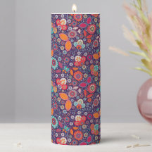 Colourful Batik Illustration Nature Floral Pattern