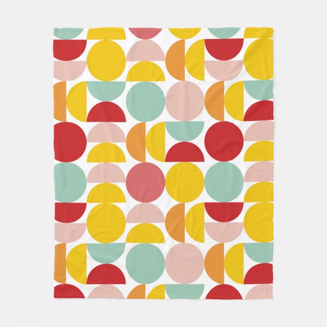Colourful Bauhaus  Fleece Blanket (Front)