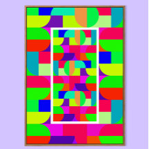 Colourful Bauhaus Style Wall Art Print