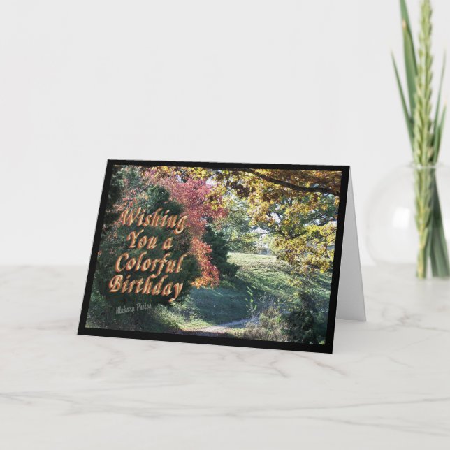 Colourful Bday Card-customise it Card (Front)