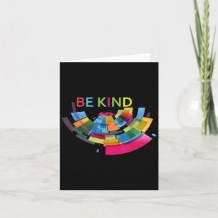 Colourful Be Kind Abstract Kindness Uplifting Cute Card