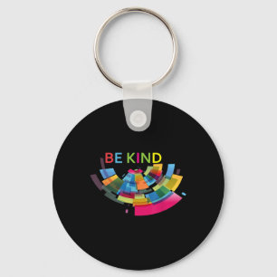 Colourful Be Kind Abstract Kindness Uplifting Cute Key Ring
