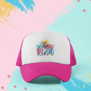 Colourful Be Kind Paint Splash Trucker Hat