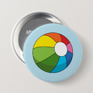 Colourful Beach Ball 7.5 Cm Round Badge