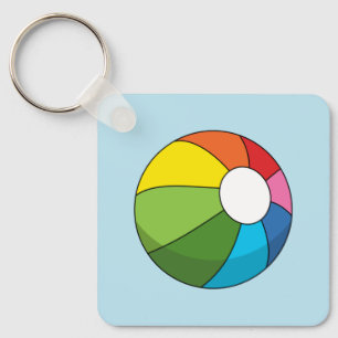 Colourful Beach Ball Key Ring