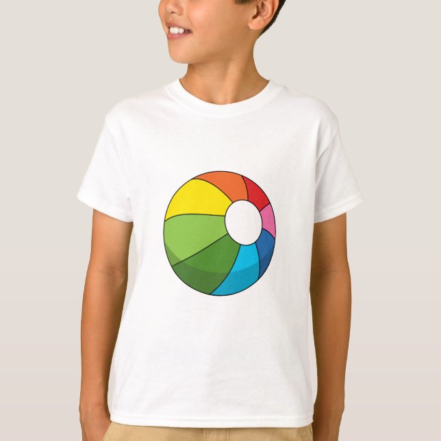 Colourful Beach Ball T-Shirt (Front)