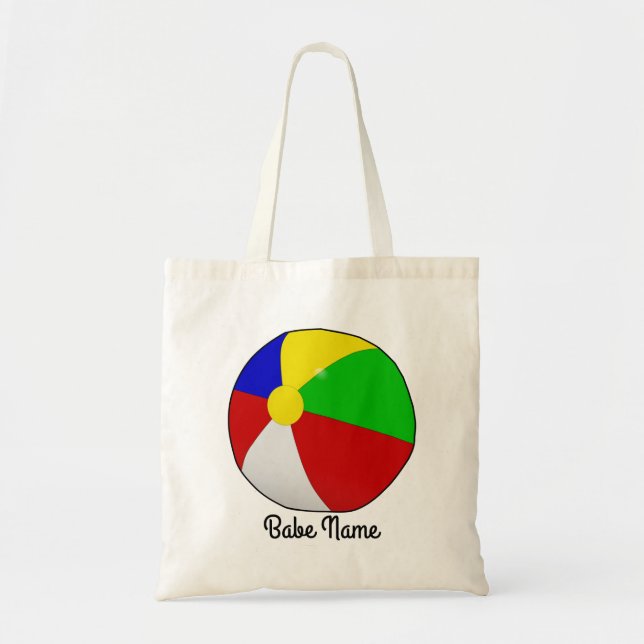 Colourful beach ball tote bag (Front)