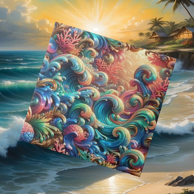 Colourful Beach House | Relaxing Coral Reef Decor Tile (Creator Uploaded)