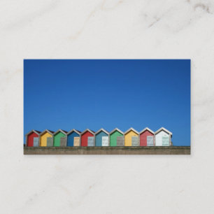 Colourful Beach Huts Business Card