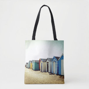 Colourful Beach Huts In The Sun Tote Bag
