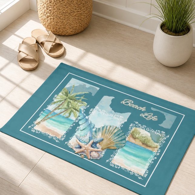 Colourful Beach Life Doormat (Creator Uploaded)