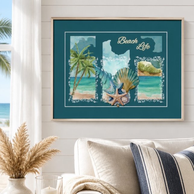 Colourful Beach Life Poster (Creator Uploaded)